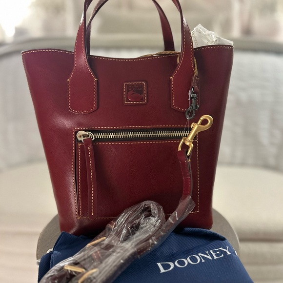 Dooney and Bourke Florentine Brinley Satchel in BORDEAUX - Picture 5 of 6